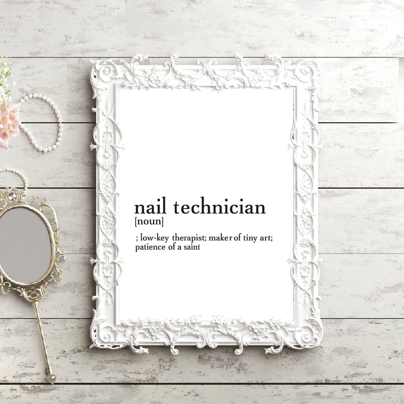 Nail Technician Definition Prints Nail Salon Decor