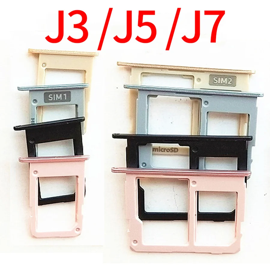 10 шт./лот новинка одна/две sim-карты для Samsung Galaxy J3 J5 J7 2017/J330 J530 J730F слот держатель