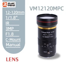 3.0 megapixel 12-120mm hd cctv lente manual iris varifocal c montagem lente para câmeras ip lente baixa distorção fa