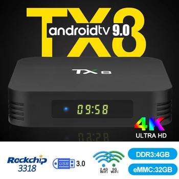 

TX8 PRO Android 9.0 Wifi TV Box Amlogic Android quad core TV BOX 4K BOX Smart Media Player 32GB set-top box pk x96 mini