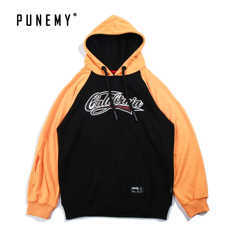 

Retro Streetwear Men Hoodies Hooded Oversize Hip Hop Harajuku Letter Pattern Print Sleeve Embroidery Sweatshirts Pullover Hoodie