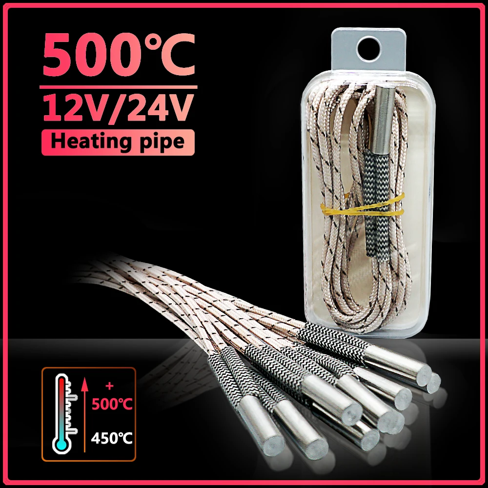 3d Printer Accessories 12V 24V 70W Heater Cartridge For Volcano E3D V6 Hotend Temperature Sens Heating Tube T-D500 Heating Pipe