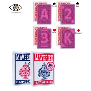 

Marked cards for contact lenses,invisible infrared marks on the back of MAVERICK anti cheat playing cards,magic tag poker