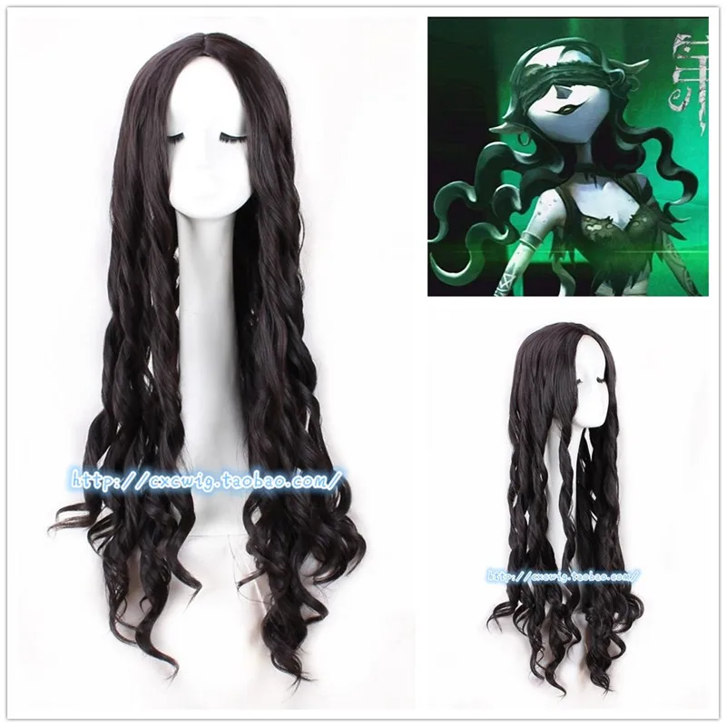 Персонаж игры V cosplay Dream Witch Kawakami Tomie Yidhra косплей парик 85 см длинные черные коричневые волнистые волосы парик+ шапка