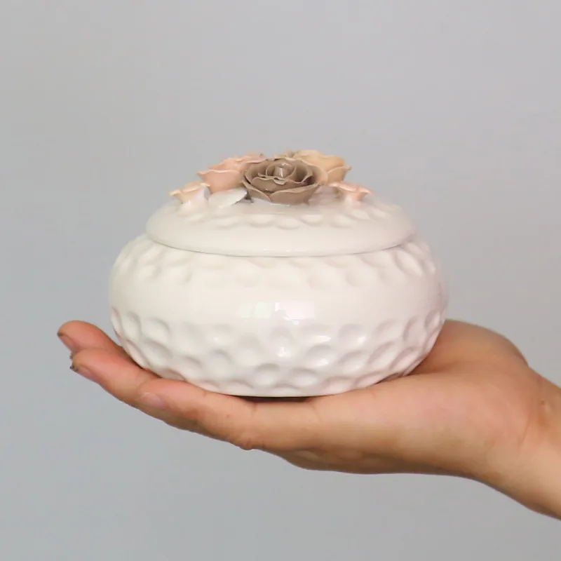Керамическая 3D коробка для хранения ювелирных изделий, декоративная коробка, домашний керамический резервуар для хранения, украшение, украшения, Организация хранения