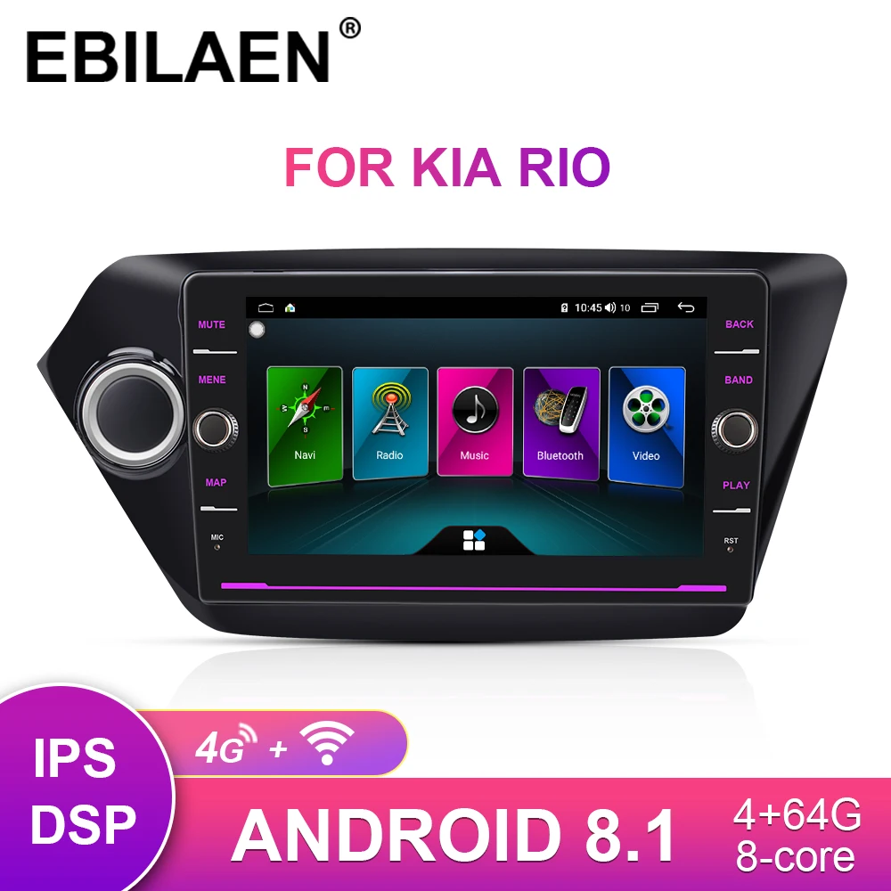 Cheap EBILAEN 2Din Android 8.1 Car Multimedia Dvd Player For KIA RIO 3 2010-2017 Auto Radio Navigation  GPS Stereo Accessories 0