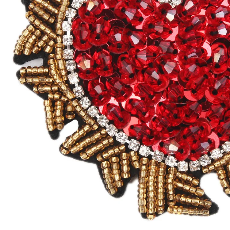Алмазный бисер значки сердца нашивки с кристаллами ручной работы одежда украшенная аппликацией