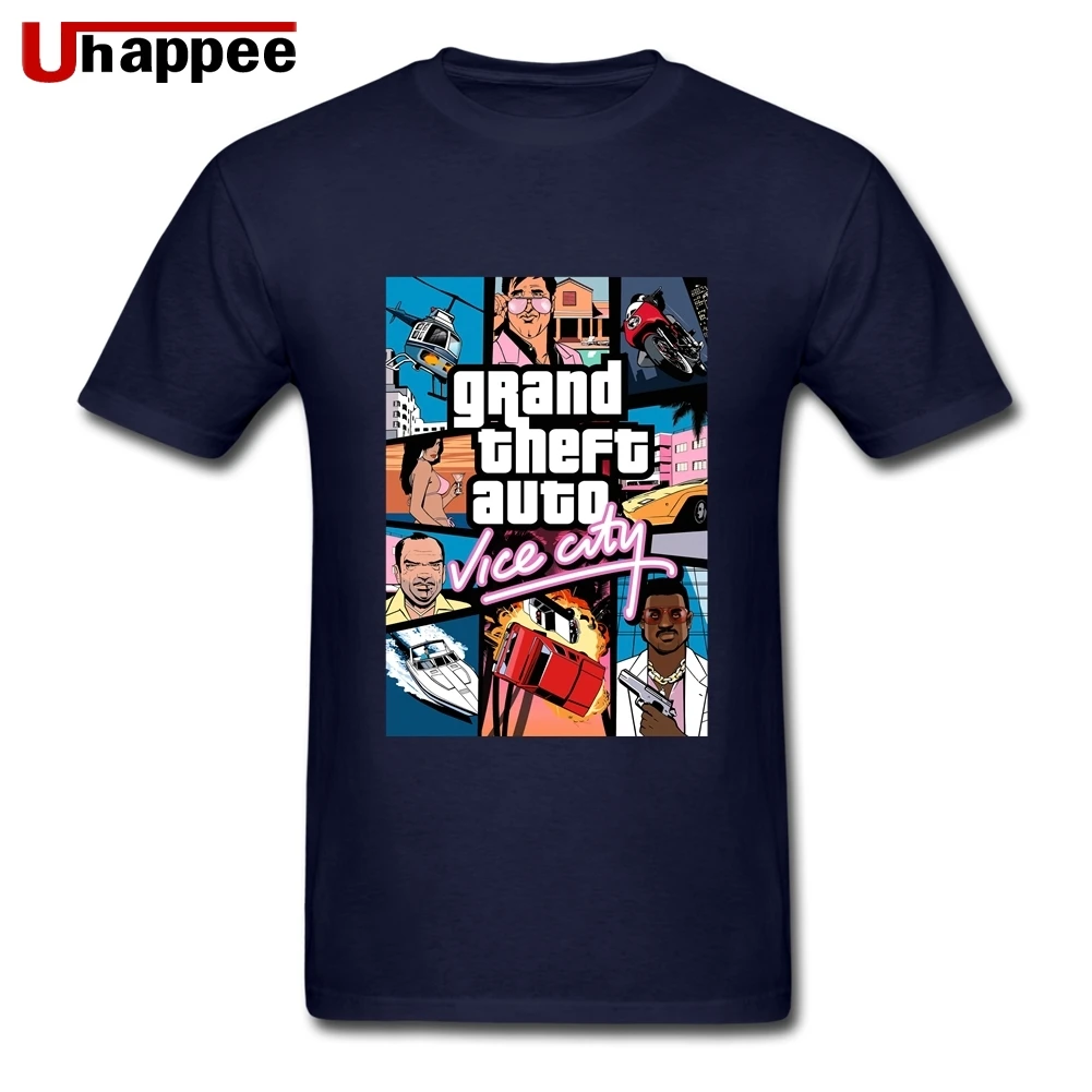 Брендовая забавная Grand Theft Auto Vice City футболка GTA футболки игровые мужские s Slim Fit Белые с коротким рукавом простые рубашки мужские оверсайз