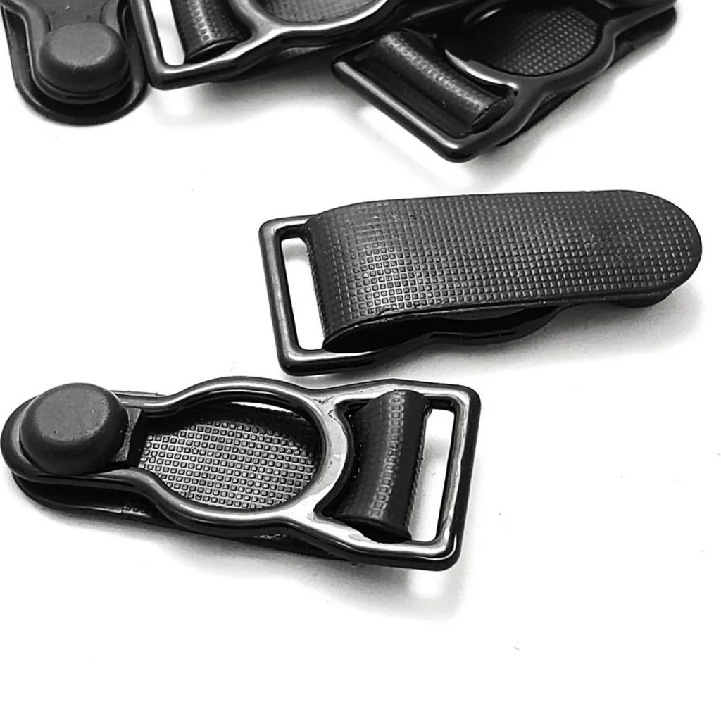 10x Leg Garter Straps Thigh High Stockings Suspender Belt Metal Clips 12mm