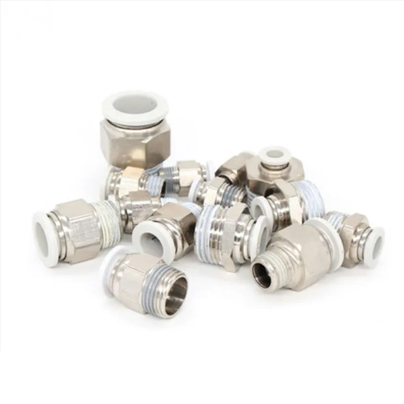 Free shipping HIGH QUALITY BSPT PC4-01_white,PC6-01_white,PC8-01_white, Pneumatic Connectors male straight one-touch fittings