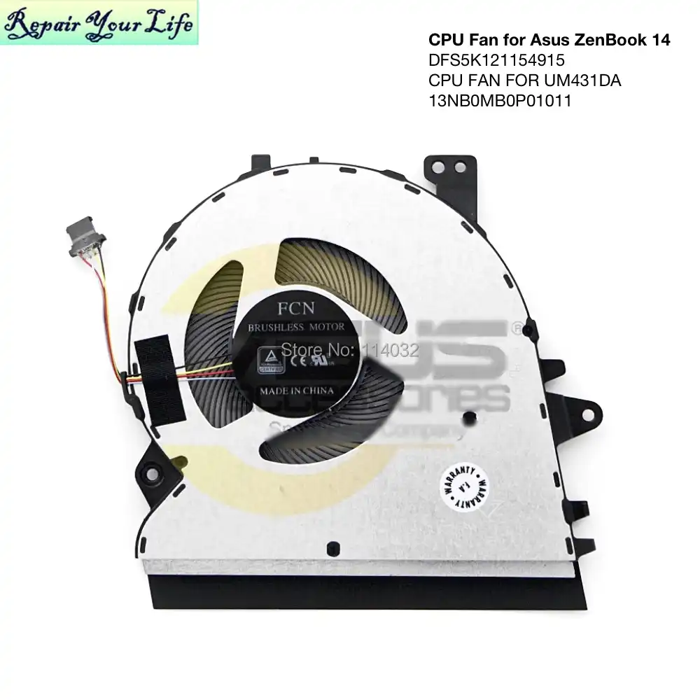 DBTLAP CPU Ventilateur Compatible pour ASUS ZENBOOK UX431F UX431FA Ventilateur