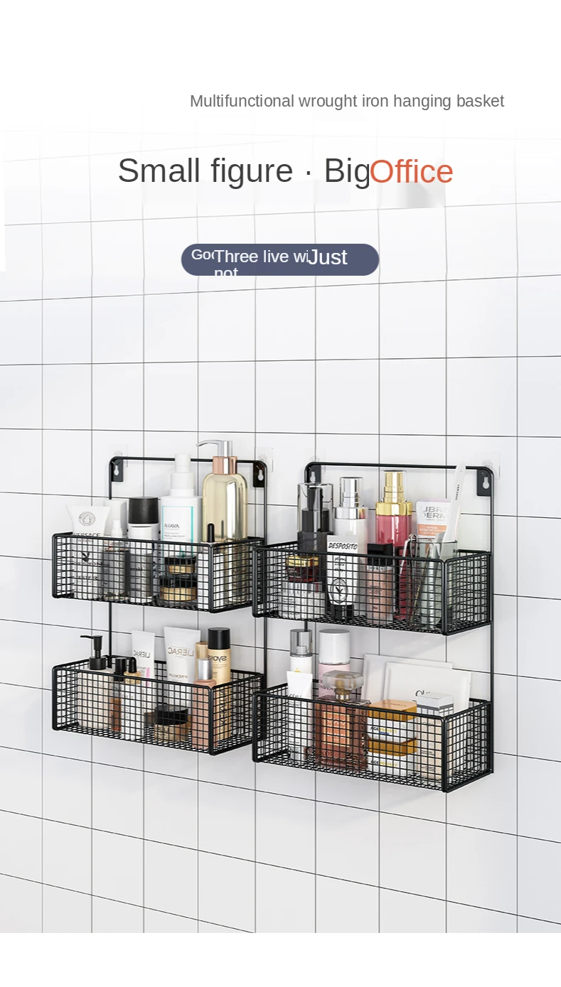 Description Picture 3 of itemPunch-Free Bathroom Storage Rack  Shower Bathroom Toilet Storage Rack Washstand Wall Mounted Products Complete Collection