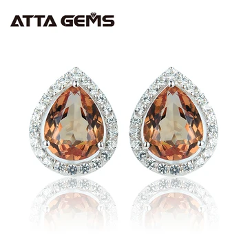 

Sultanite Sterling Silver Stud Earrings Pears Shape Created Sultanite Color Change Stone for Women Fine Jewelry Party Birthday