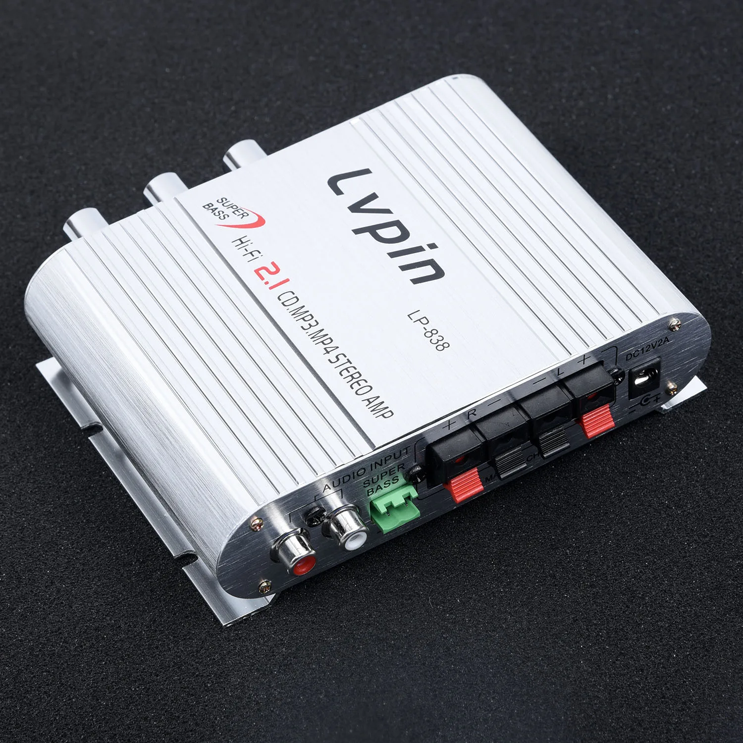Усилитель стерео усилитель для автомобильного сабвуфера домашний Hi-Fi 2,1 MP3 300W 12V 2A радио высокое качество