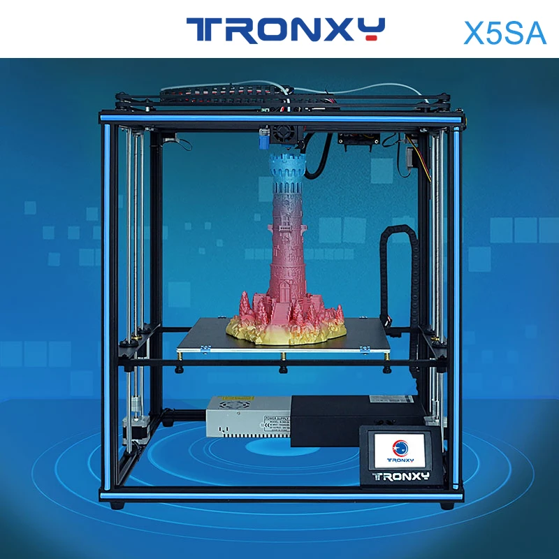 Online 2019 Tronxy X5SA 24V nuevo actualizado 3D impresora DIY Kits Metal Build Plate 3,5 pulgadas LCD pantalla táctil de alta precisión Auto nivelación