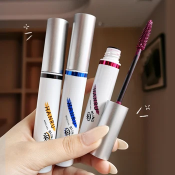 

Professional Makeup Mascara Waterproof Quick Drying Eyelash Curling Long Eyelash Blue Purple Christmas makeup Mascara
