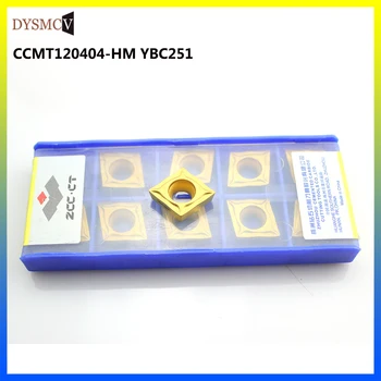 

10pcs ZCC.CT 100% original CCMT120404 CCMT120408 HM YBC251 YBC252 High-quality carbide blade inner hole boring tool for steel