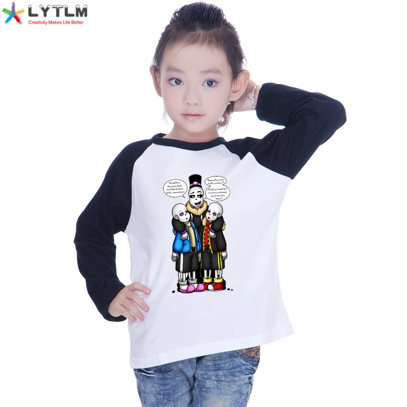LYTLM/футболка на Хэллоуин для детей, футболки с длинными рукавами для маленьких мальчиков, детская одежда с черепом для девочек 10 лет