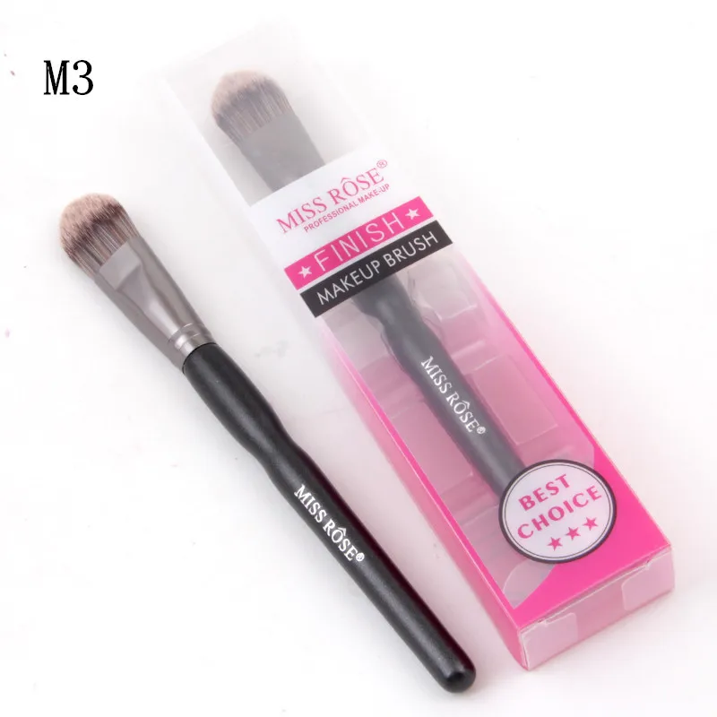 MISS ROSE Makeup Brush Black Handle Single PVC Boxed 3