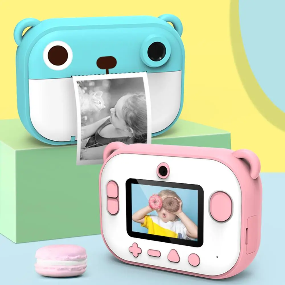 

2.4Inch Children's Mini Digital Camera Set 1080P 1200W DIY Photo Printing Video Recorder Camcorder Kids Large Head Sticker