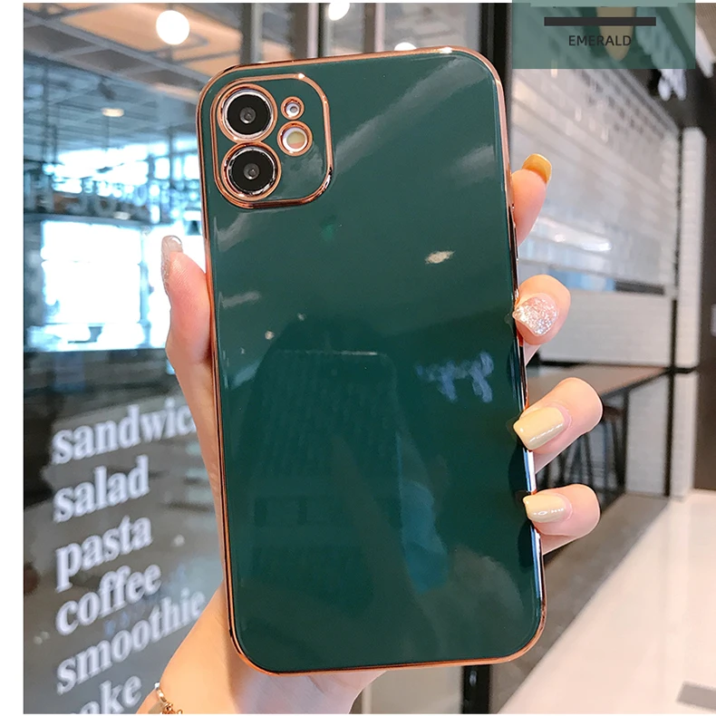 iphone 11 Pro Max leather case Luxury Gold Plated Electroplated Case For iPhone 11 13 Pro Max 8 Plus XR XS X Silicone Lens Protection 12 Pro Max SE 2020 Cover iphone 11 Pro Max clear case