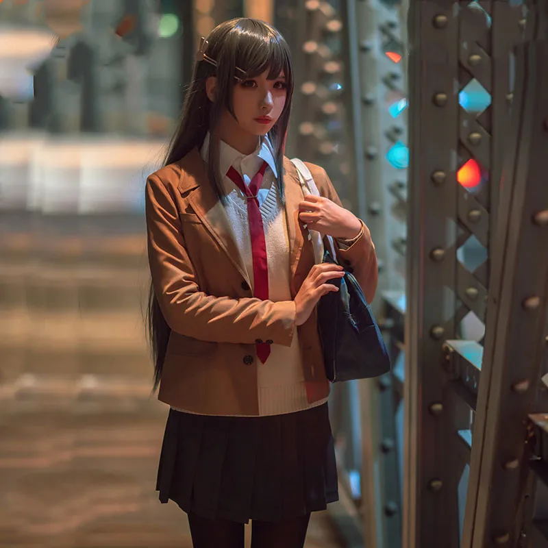 Аниме Seishun Buta Yarou Wa Bunny Girl Senpai No Yume Wo Minai Sakurajima Mai школьная форма комплект для косплея вечерние костюмы