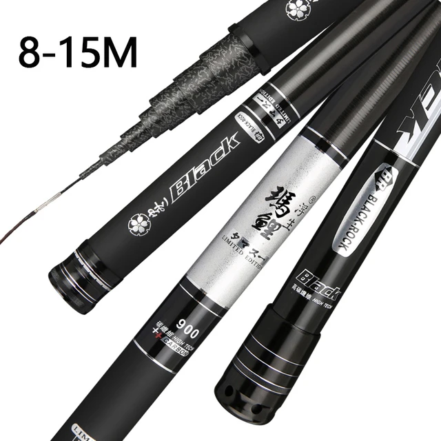 8m 9m 10m 11m 12m 13m 14m 15m Full Length Power Hand Pole Carbon Fishing  Rod Super Light Telescopic Rod Stick Spare tip B471 - AliExpress
