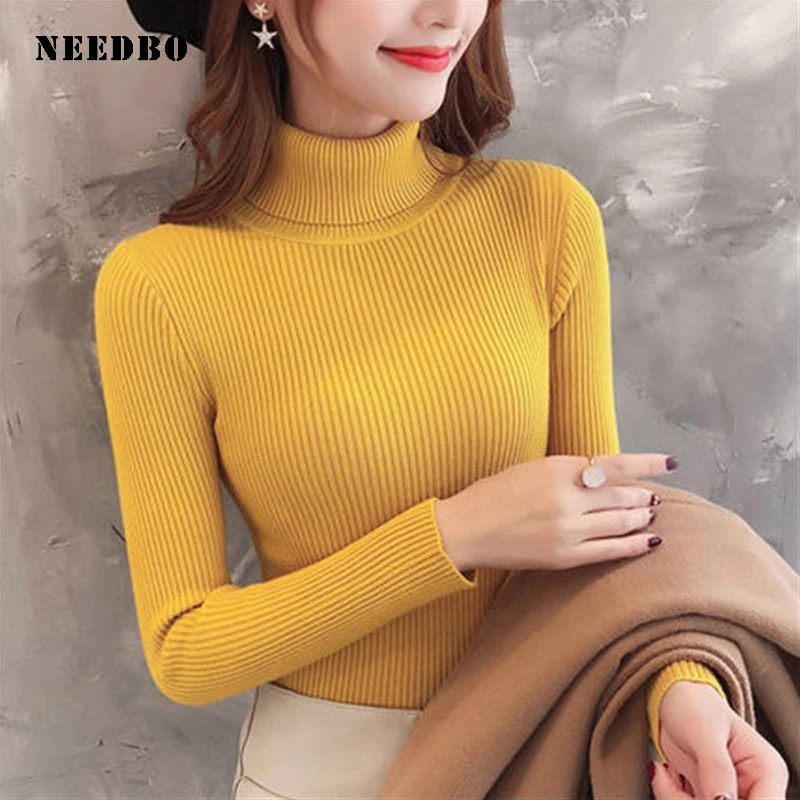Women Sweaters Long Sleeve Pullove Ladies Autumn Winter Sweater Knit Sweater Women Oversize Elasticity Womens Sweater Pull Femme