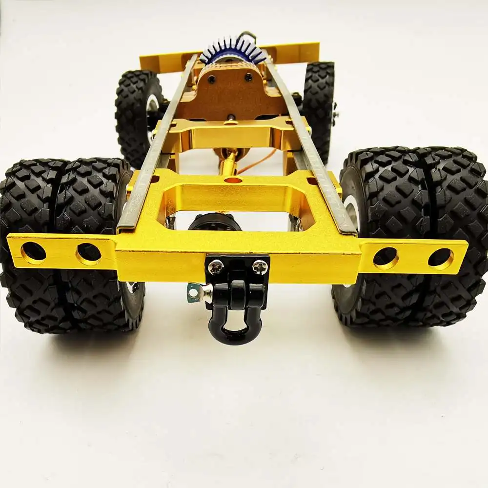 Gold Black and Silv er 1/10 Upgraded Metal RC Car Chassis Unassembled Kit for Off-Road Truck Vehicles DIY Parts