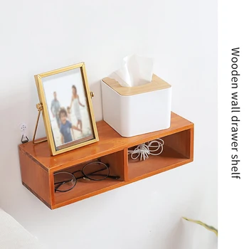 

Storage Drawer Home Decorative Wooden Bedroom Waterproof Practical Wall Hanging Living Room Cabinet Multipurpose Easy Install
