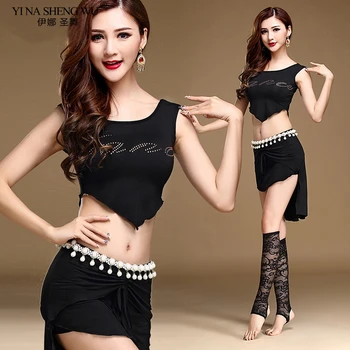 

New style belly dance costume latin dance set bellydance clothing indian dancing dress set 2pcs Top&Skirt Stage Performance