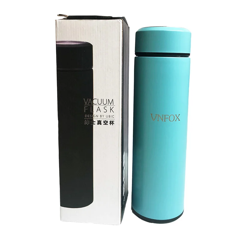 

VNFOX 500ml Keep Warm Water Bottle,Vacuum Flasks With Filter,Hot and Ice Water Thermal Kettle Bottles for Office Hiking Student
