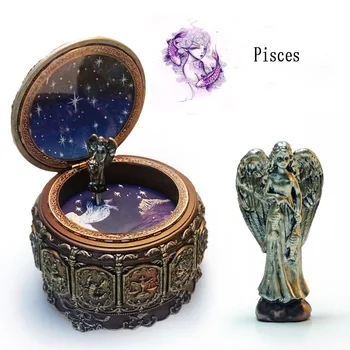 

Music Box Birthday Gift For Girlfriend Merry-go-round Queen Caskets Wooden Musical Boxes Game Of Thrones Constellation ZZY041