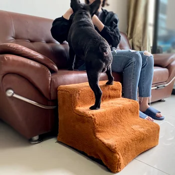 

Pet 3 Steps Stairs Cat Dog House Pet Ramp Ladder Anti-slip Removable Dogs Bed Stairs Easy To Install Pet Supplies Accessories
