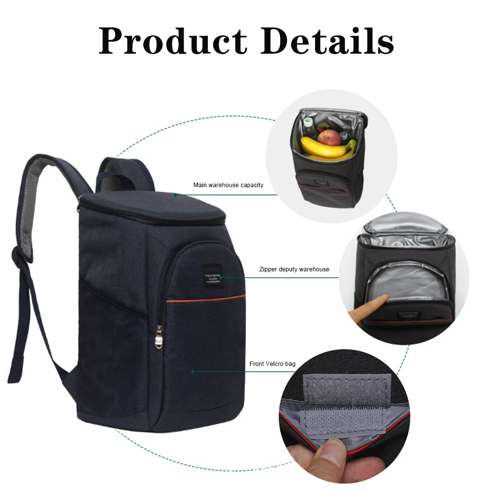 18L утолщенный складной водонепроницаемый Оксфорд сумка для обеда большой