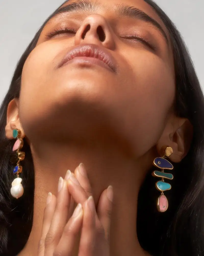 Colorful Freshwater Pearl Irregular Drop Earrings Jewelry For Women Fashion Accories Wedding Gift