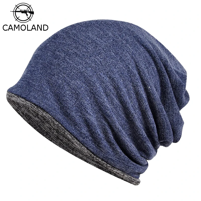 CAMOLAND модные шапки для мужчин осень зима кепки разноцветные женские Skullies Beanie