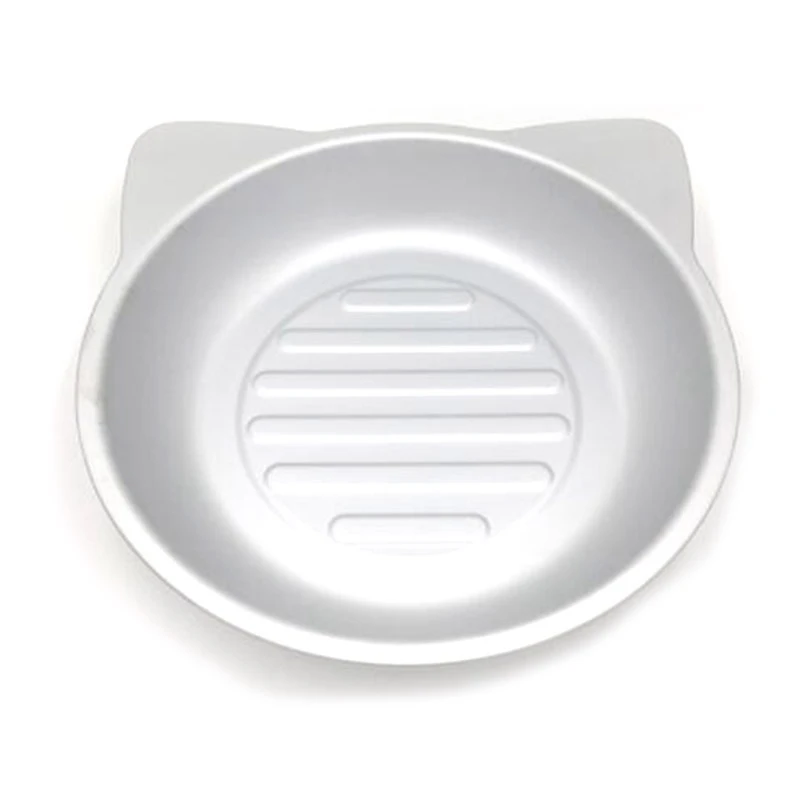 

Cat Cooling Bed Cute Cat Ear Design Aluminum Pot Nest Summer Self Cooling Bed Heavy Duty Round Non-Slip Bowl Nest for Cat and Sm