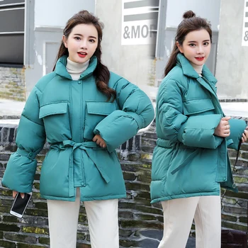 

Coats woman winter 2019 Warm thicke long loose down parka new Korean hooded jacket coat fashion jacket women winter outwear