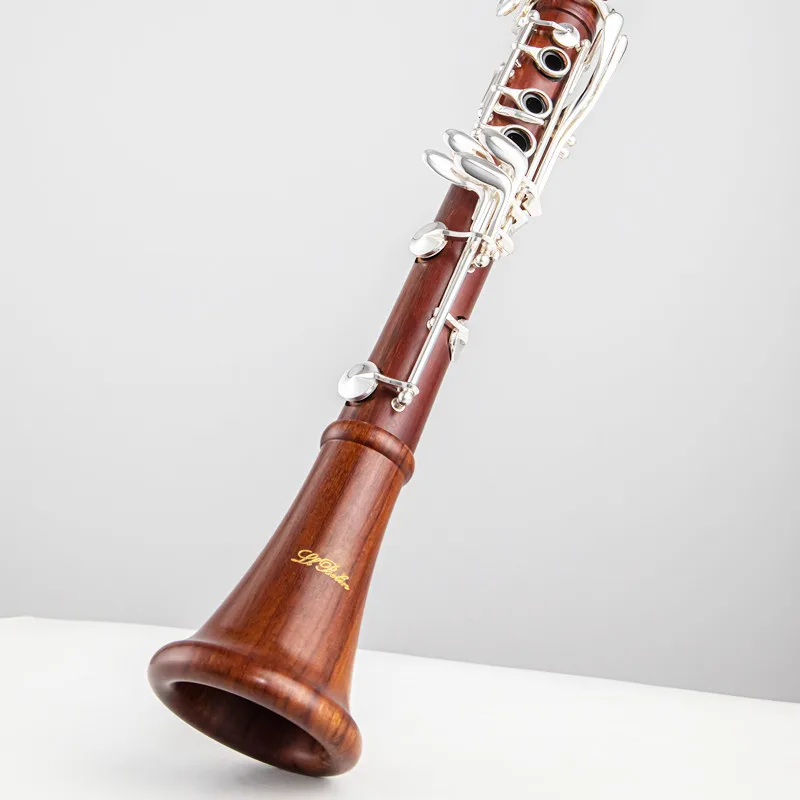 Ilbelin New Professional Clarinet Rosewood Wood Body Silver Plated Key Bb Key 17 key et Keys