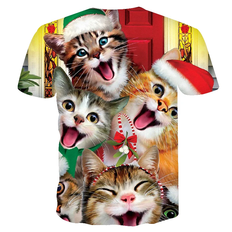 new t shirt men Fashion Christmas T-shirts Men Funny Santa Printed Tshirts Casual 3d T shirt Snowman Party Tshirt tops tees