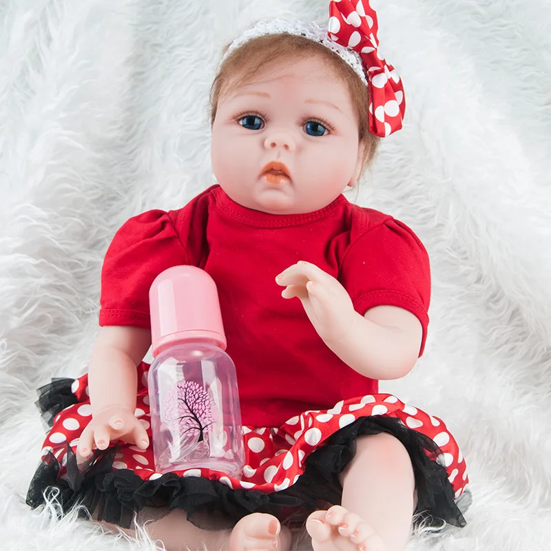 

Red Coth Simulation Reborn Baby 48/60cm Silicone Reborn Baby Simulation Doll Soft Children Reborn Baby Doll Emulated Dolls Toy