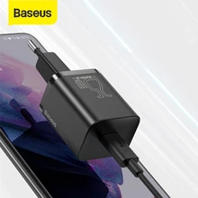 Baseus USB C Ladegerät 25W Unterstützung Typ C PD Schnelle Lade Tragbare Telefon Ladegerät Für Samsung S20 S21 Ultra xiaomi 10 Pro Tablet