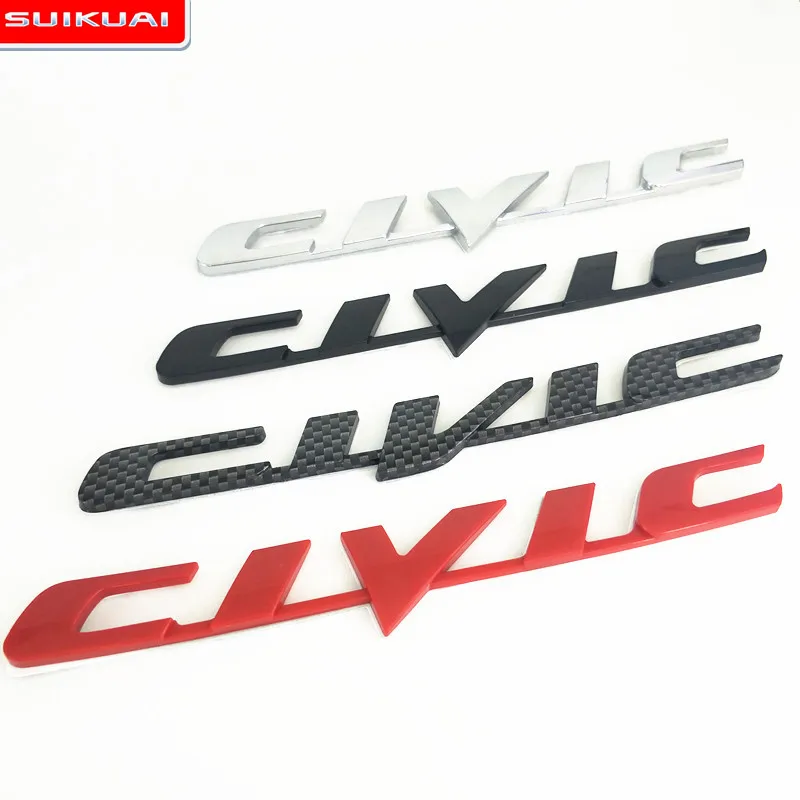 

High quality ABS car trunk emblem logo label for civic Auto style Car styling accessories