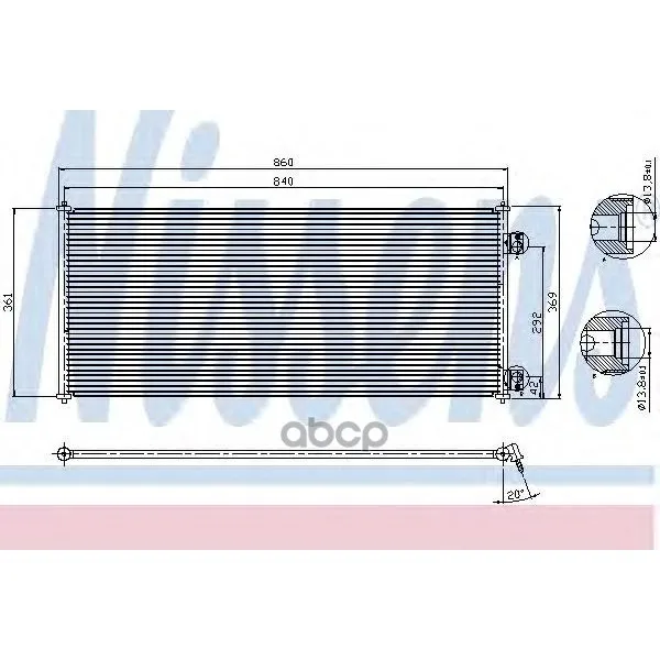Конденсер Ford Transit 00-06 94577 Nissens арт. 94577