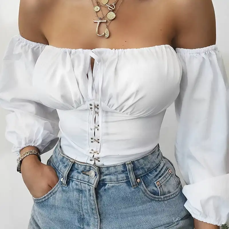white off the shoulder bodysuit