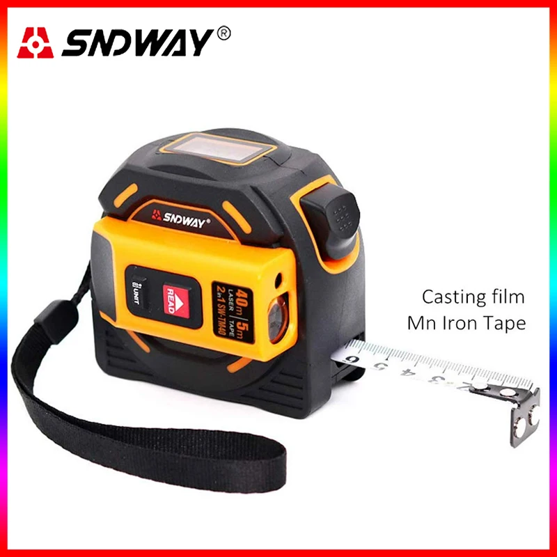 

SNDWAY laser distance meter range finder 40M 60M laser tape measure digital retractable 5m laser rangefinder Ruler Survey tool