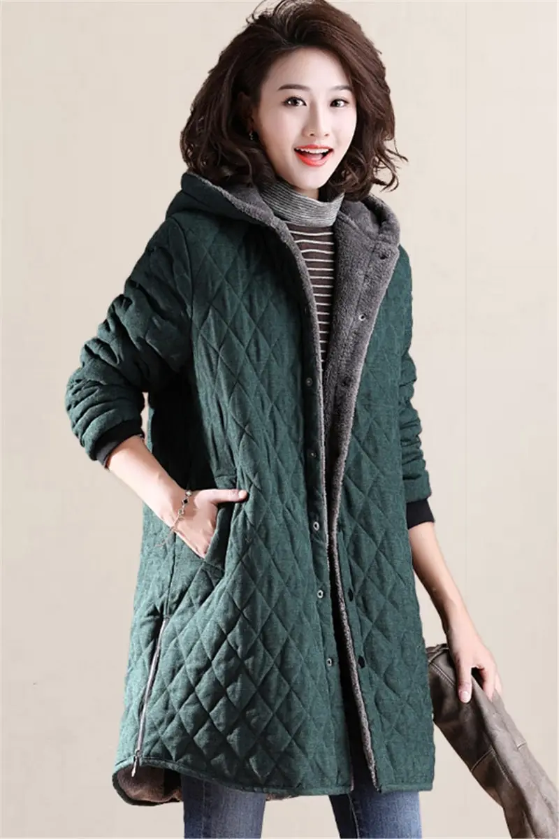 New Winter Parkas Women Jacket Plus Size 4XL Hoodies Female Warm Plus Velvet Thicken Casual Warm Coats Ladies Clothes f2143