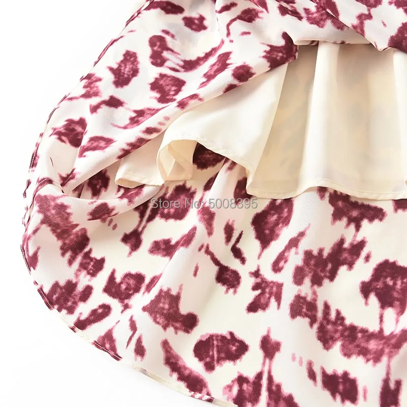 Чехол с шелковым принтом мини-платье топ с круглым вырезом на пуговицах с длинными рукавами, пуговицами манжеты модное платье с карманами