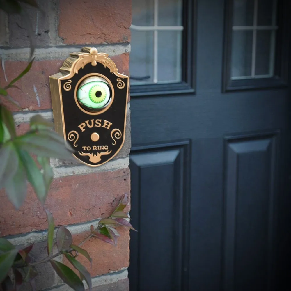 Хэллоуин Одноглазый дверной звонок украшение день призрака светящийся висячий кусок вся дверь висящий пластиковый дверной звонок глазный шар